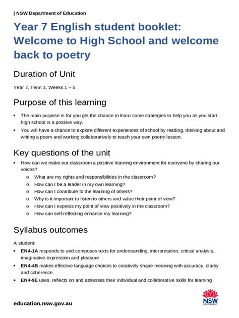 English lesson units for Year 7 students - Oak National Academy Doc ...