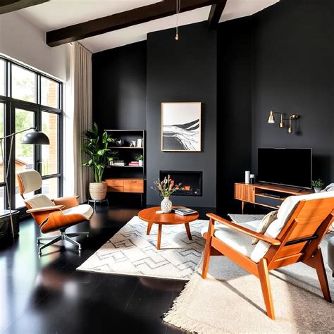 20 Black Floor Living Room Ideas You Can Consider