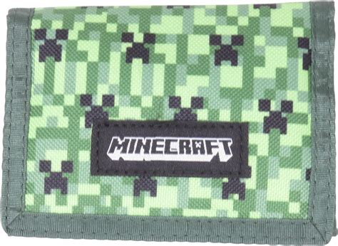 Minecraft Creeper Camo Nylon Tri-Fold Wallet India | Ubuy