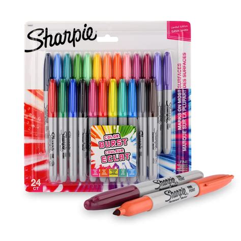 SHARPIE Colour burst Assorted Fine Tip Permanent Marker for Precise ...