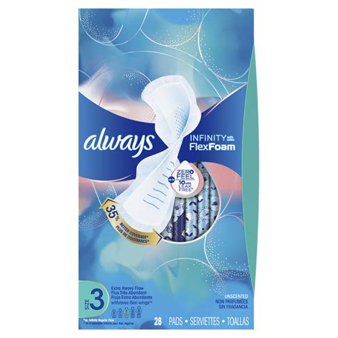 Always Infinity, Size 3, Extra Heavy Pads with Wings, Unscented, 28 ...