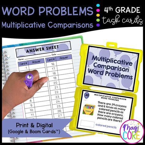 Grade 4 Additive or Multiplicative Comparison Word Problems 的图像结果