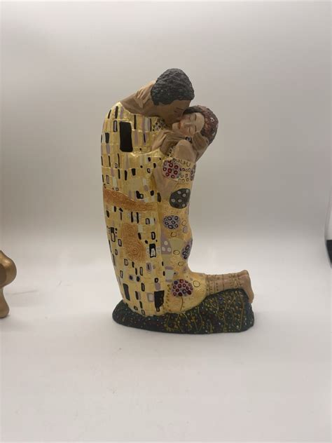 Gustav KLIMT The Kiss Embracing Couple Resin Statue Beautifully ...