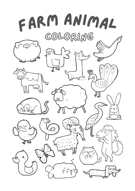 9 Sets of Farm Coloring Pages | Free | Farm and Animals | Worksheets