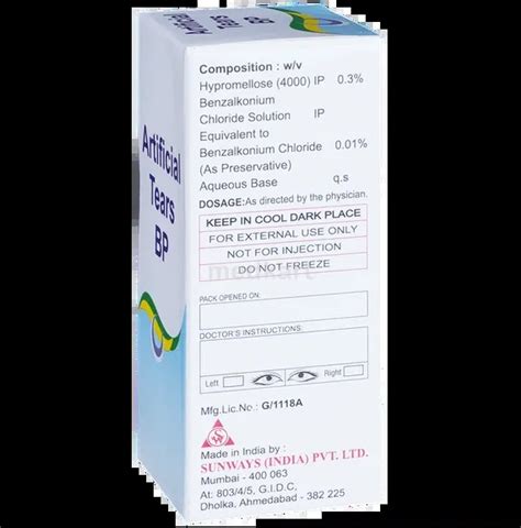 Buy Artificial Tears Eye Drops 10Ml Online at Best Price | M