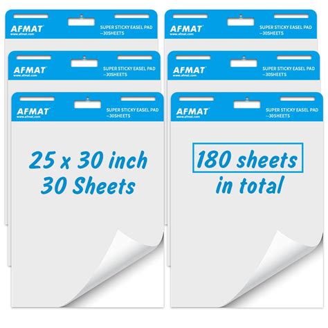Afmat Sticky Easel Pads 6 Pads Chart Paper For Teachers | Desertcart INDIA