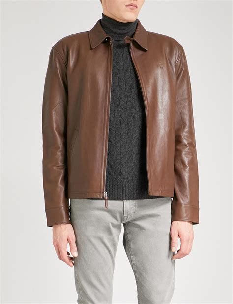 Polo Ralph Lauren Maxwell Leather Jacket in Brown for Men | Lyst UK