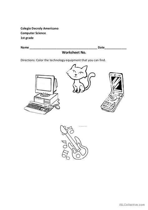 First Grade Technology Worksheets 的图像结果