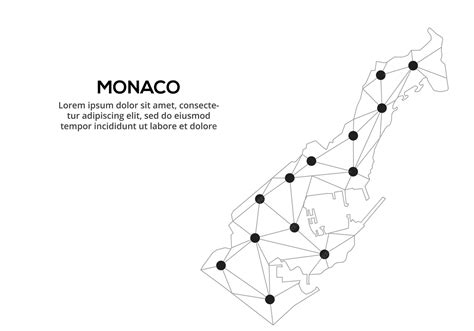 Carte du réseau de communication de Monaco Image vectorielle d'une ...