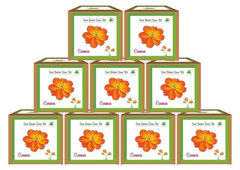 Sow and Grow Mini Grow Kits of Cosmos Flowers: Set of 9 | Gift Pack ...