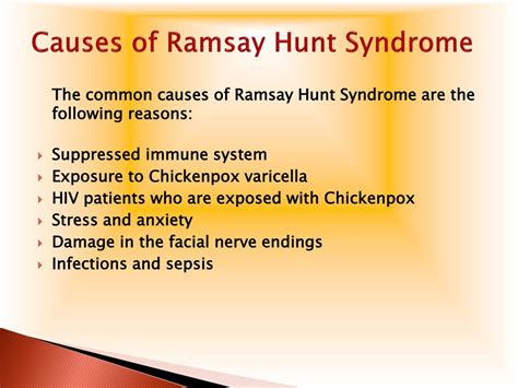 PPT - Ramsay Hunt Syndrome: Causes, Symptoms, Daignosis, Prevention and Treatment PowerPoint ...