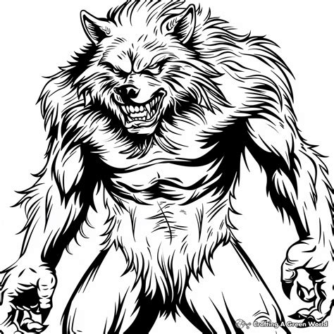 Coloring Pages Of Werewolves