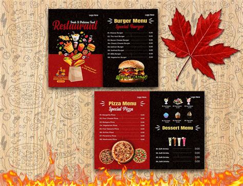 Food Menu Card Design 的图像结果