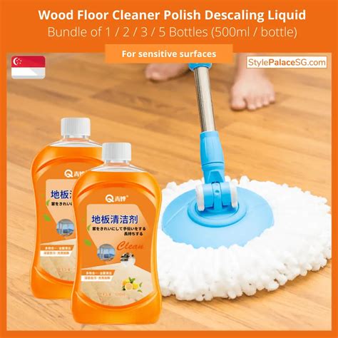 Wood Floor Cleaner Polish Descaling Liquid (500ml) gentle on Wood and ...