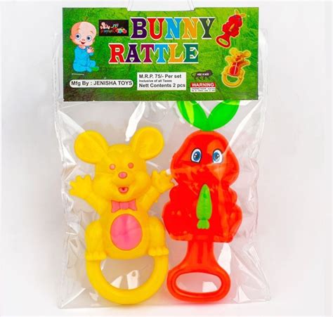 Bunny Rattle 2 pc – The White Earth