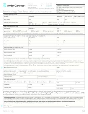Pulmonology Test Requisition Form - Blank Fillable Template | Fill Out ...