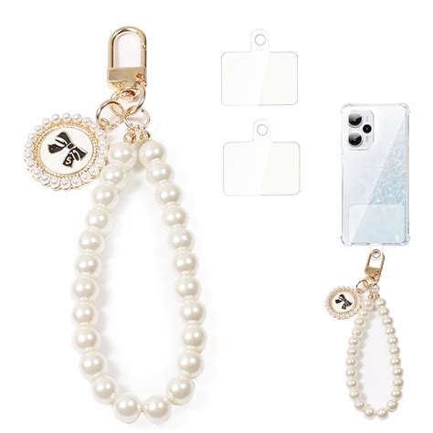 BendJoy® Universal Phone Charms, Pearl Lanyard Keychain Mobile Phone ...