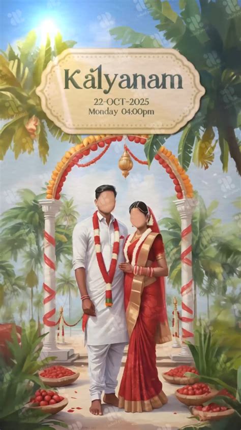 Graceful Beginnings: A South Indian Invitation – Inked Pixel Designs