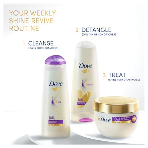 Dove 10 in 1 Shine Revive Treatment Hair Mask 300 ml, for dull hair