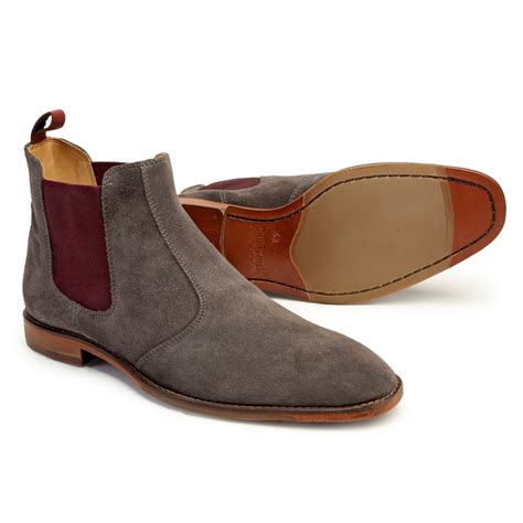 Churchillshoes: Grey Chelsea Boot leather shoes online - Men formal ...