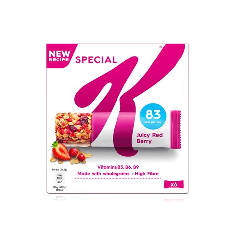 Kellogg's Special K Red Berries Cereal Bars 21.5g 6s - Spinneys UAE