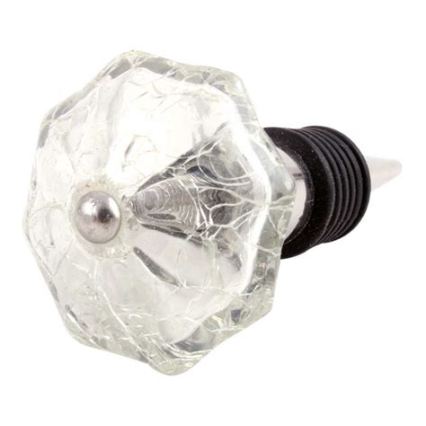 Clear Crackle Melon Glass Wine Stopper
