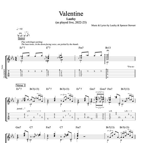 "From the Start" (Live) · Laufey || Guitar: Tab + Chords + Sheet music ...