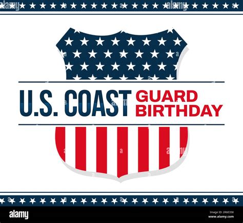 U.S. Coast Guard Birthday wallpaper design with patriotic colors text ...