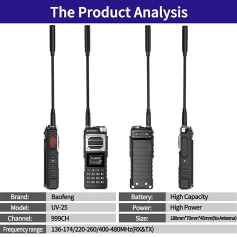 BAOFENG UV-25 WALKIE TALKIE LONG RANGE TRI-POWER TWO WAY HAM RADIO KIT ...