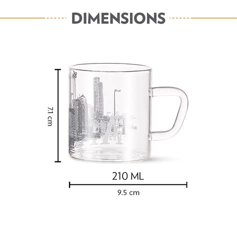 Buy Roma Glass Mug, Set of 6 at Best Price Online in India - Borosil
