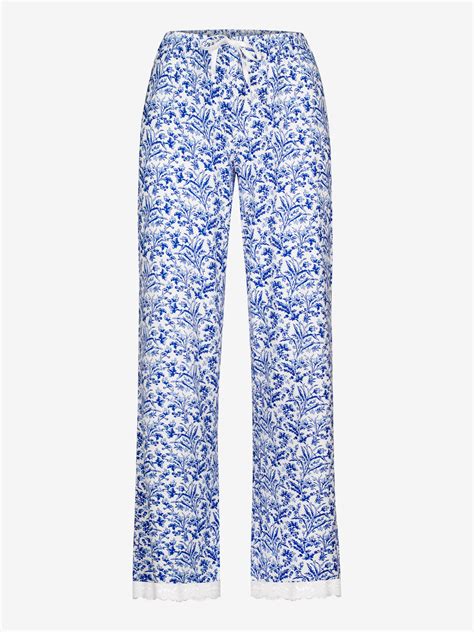 Lily Lang Pyjamasbukser - Floral Toile Blue - 299,97 kr - CHANGE Lingerie