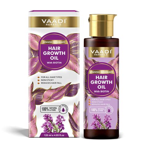 Spanish Rosemary Hair Growth Oil with Biotin-Promotes Hair Growth- Red ...