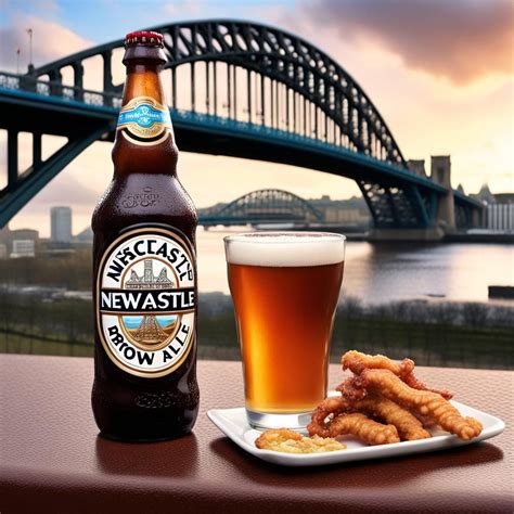 Bottle Of Newcastle Brown Ale, next to a Pint Glass of Newcastle Brown ...