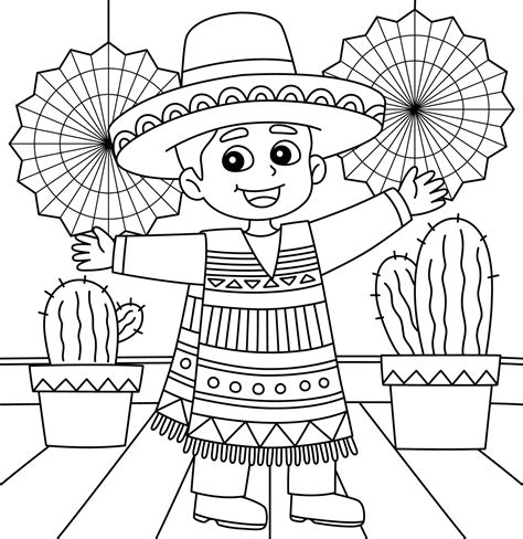 Mexican Fiesta Coloring Page