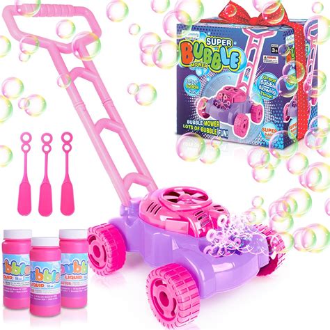 ArtCreativity Bubble Lawn Mower for Toddlers 1-3, Bubble Machine for ...