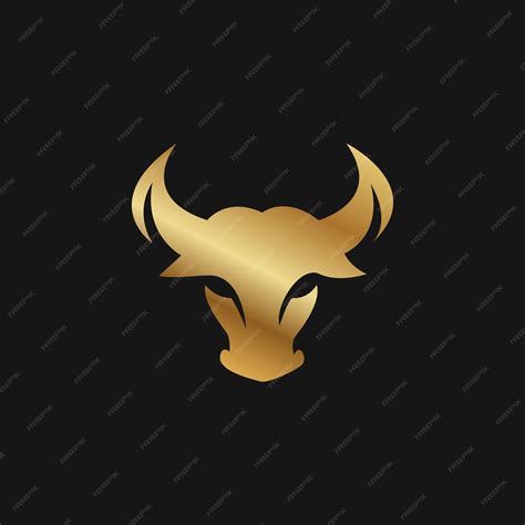 Premium Vector | Golden bull logo design template