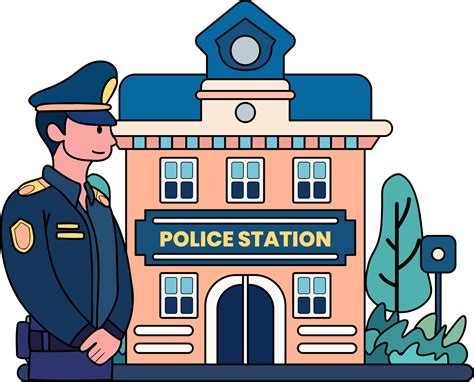 police and police station illustration in doodle style 22278568 PNG