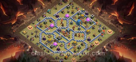 Best Anti 3 Stars War Base TH12 with Link, Anti Air / Electro Dragon ...