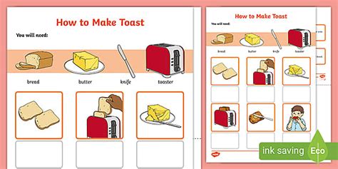 How to Make Toast Worksheet (teacher made) - Twinkl