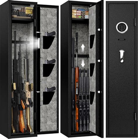 Amazon.com: Aipuwo 3-5 Digital Rifle Gun Safe,Gun Cabinet with Upgraded ...