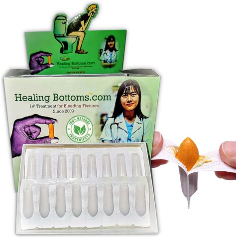 Healing Bottoms Supositorio De Fisura Anal | Formulación Experta Para Sangrado Rectal Debido A ...