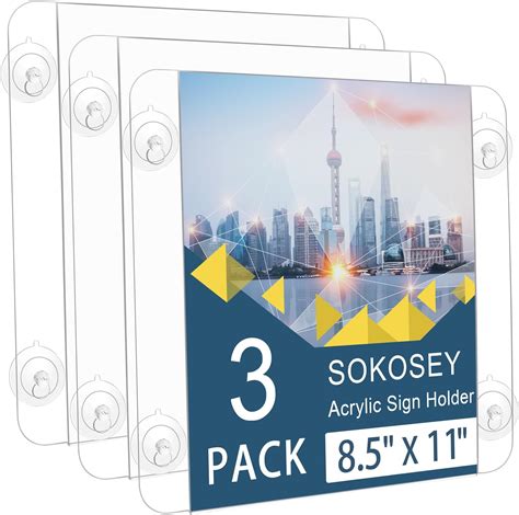 Amazon.com : HIIMIEI Acrylic Window Sign Holder with Suction Cup 8.5 X ...