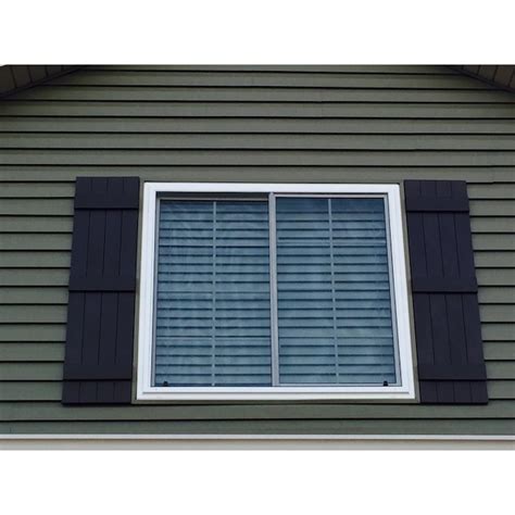 Ekena Millwork 10.5-in W x 92-in H Tuxedo Grey Board and batten ...