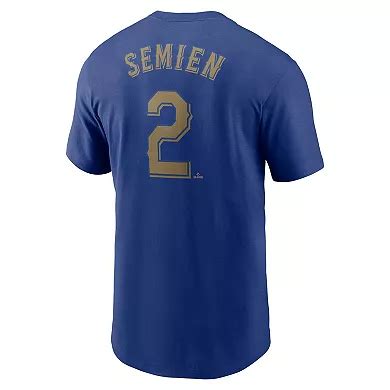 Men's Nike Marcus Semien Royal Texas Rangers 2024 Gold Collection Name ...