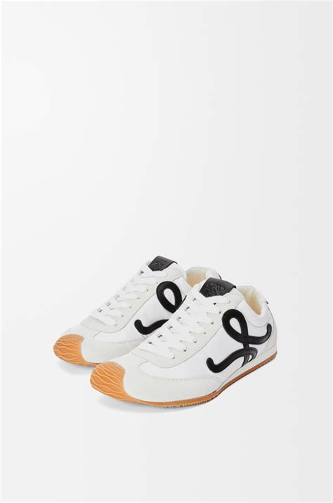 Ballet Runner 2.0 in nylon and calfskin White - LOEWE Europe official ...