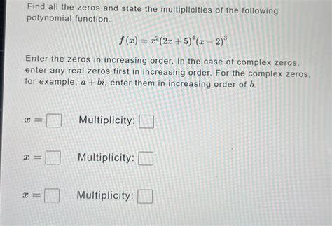 Multiplicity Of Zeros