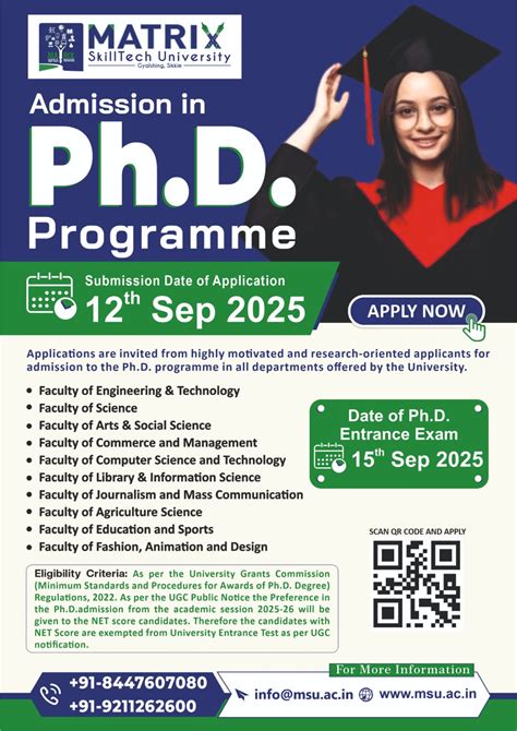 PhD Admission 2025 | Research Programme | Matrix SkillTech University ...