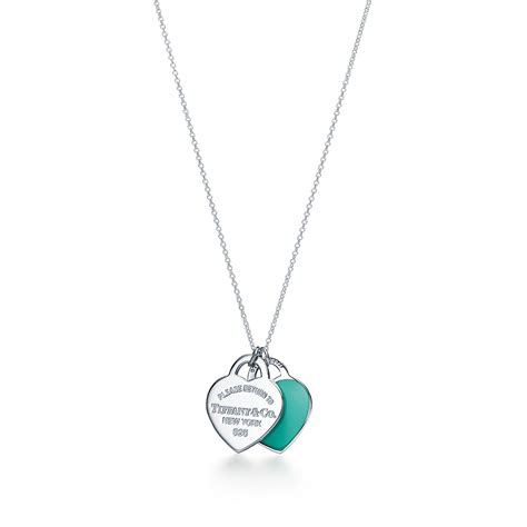 Return to Tiffany® Tiffany Blue® Double Heart Tag Pendant in Silver ...