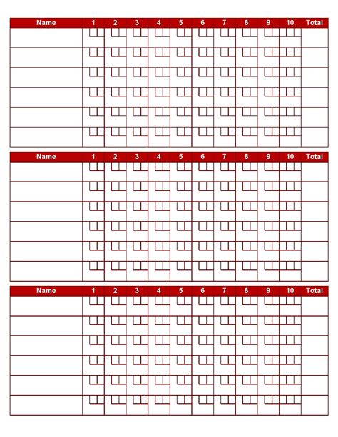 36 Printable Bowling Score Sheet Templates [& Examples]