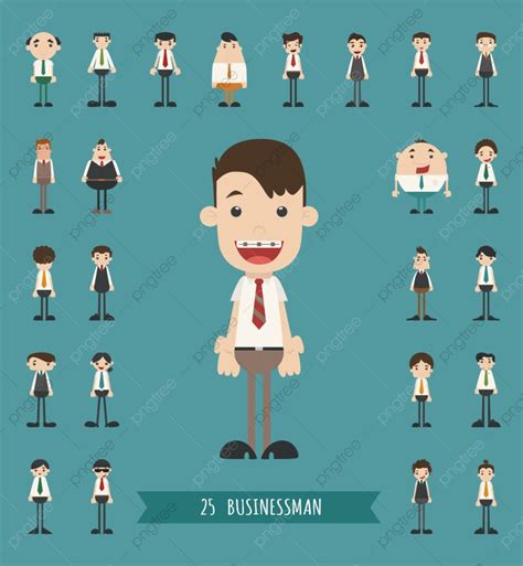Job Male Character Vector Set Vector Characters